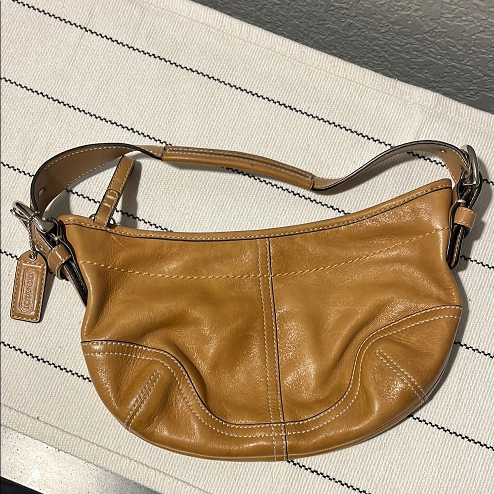 Coach Tan Leather Shoulder Bag